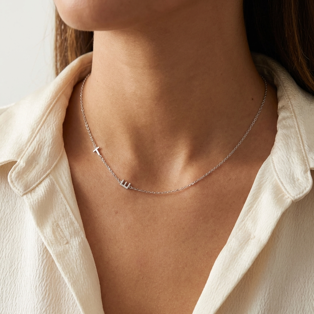 Personalized necklace with initials