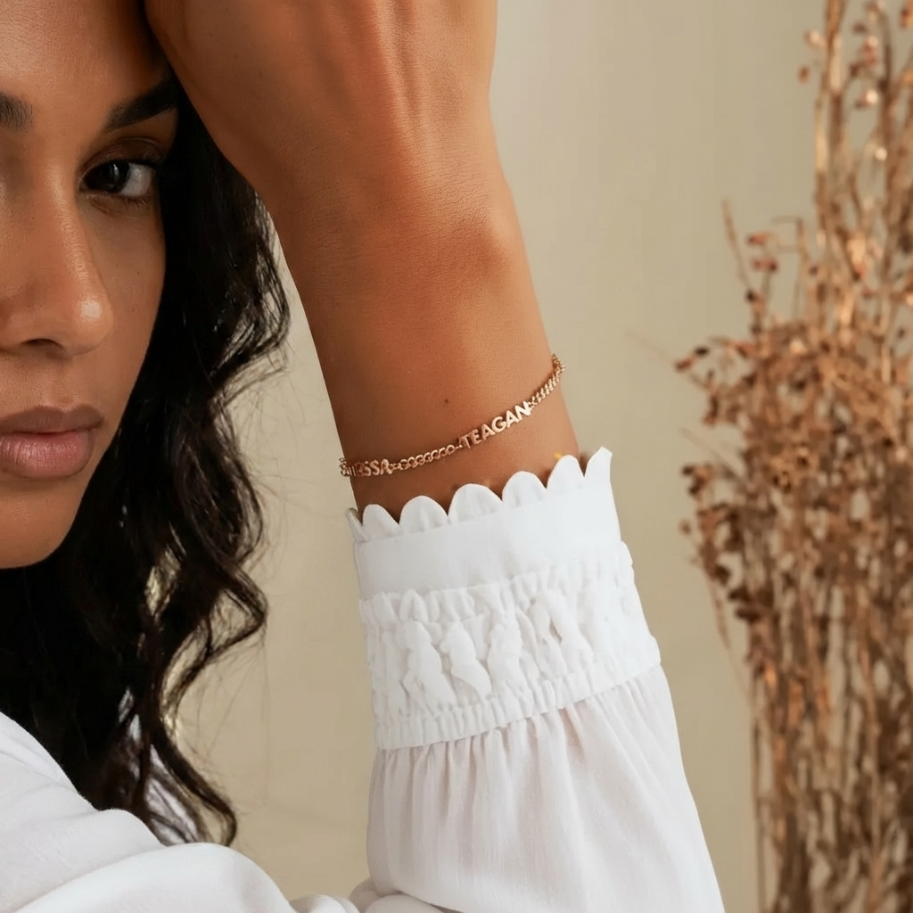 Personalized name bracelet