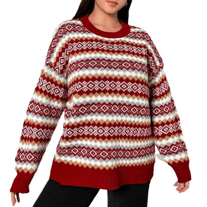 Jardena | Cozy Fair Isle Knit Sweater for Women