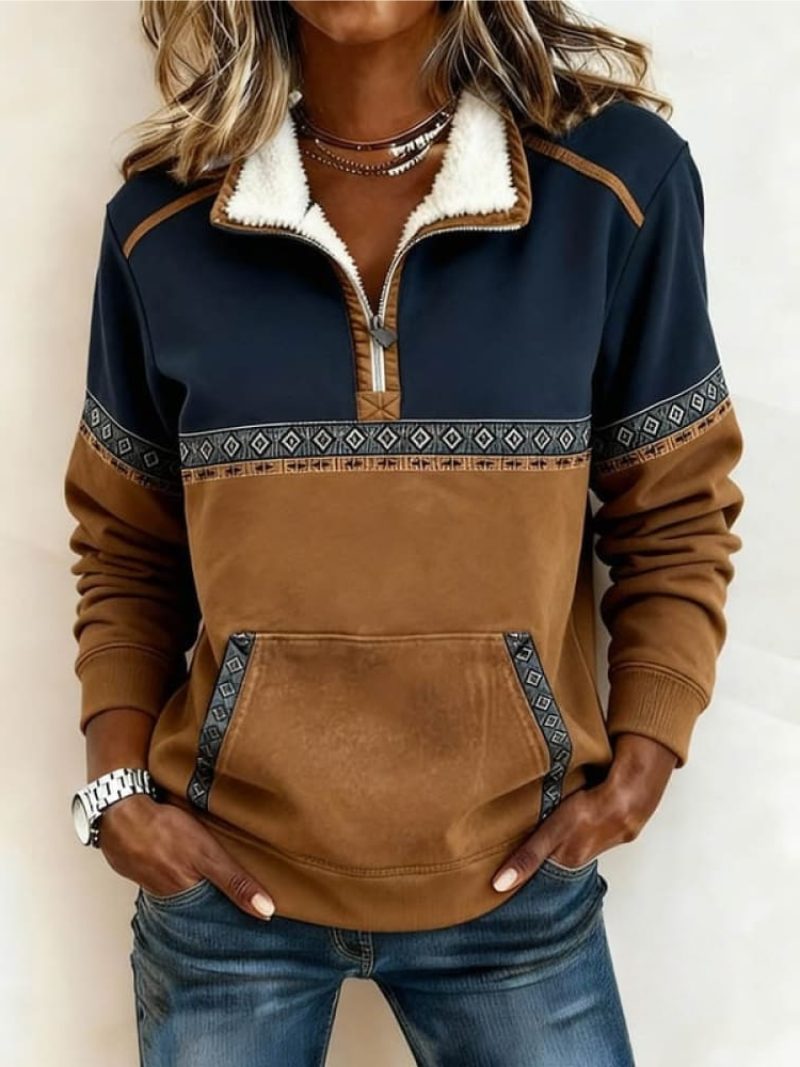 Lettice | Half-Zip Fleece-Lined Pullover for Women