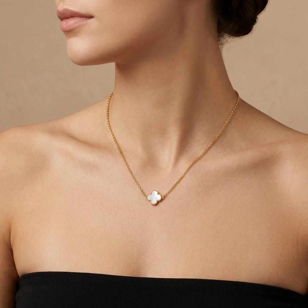 Pearl Shamrock Necklace
