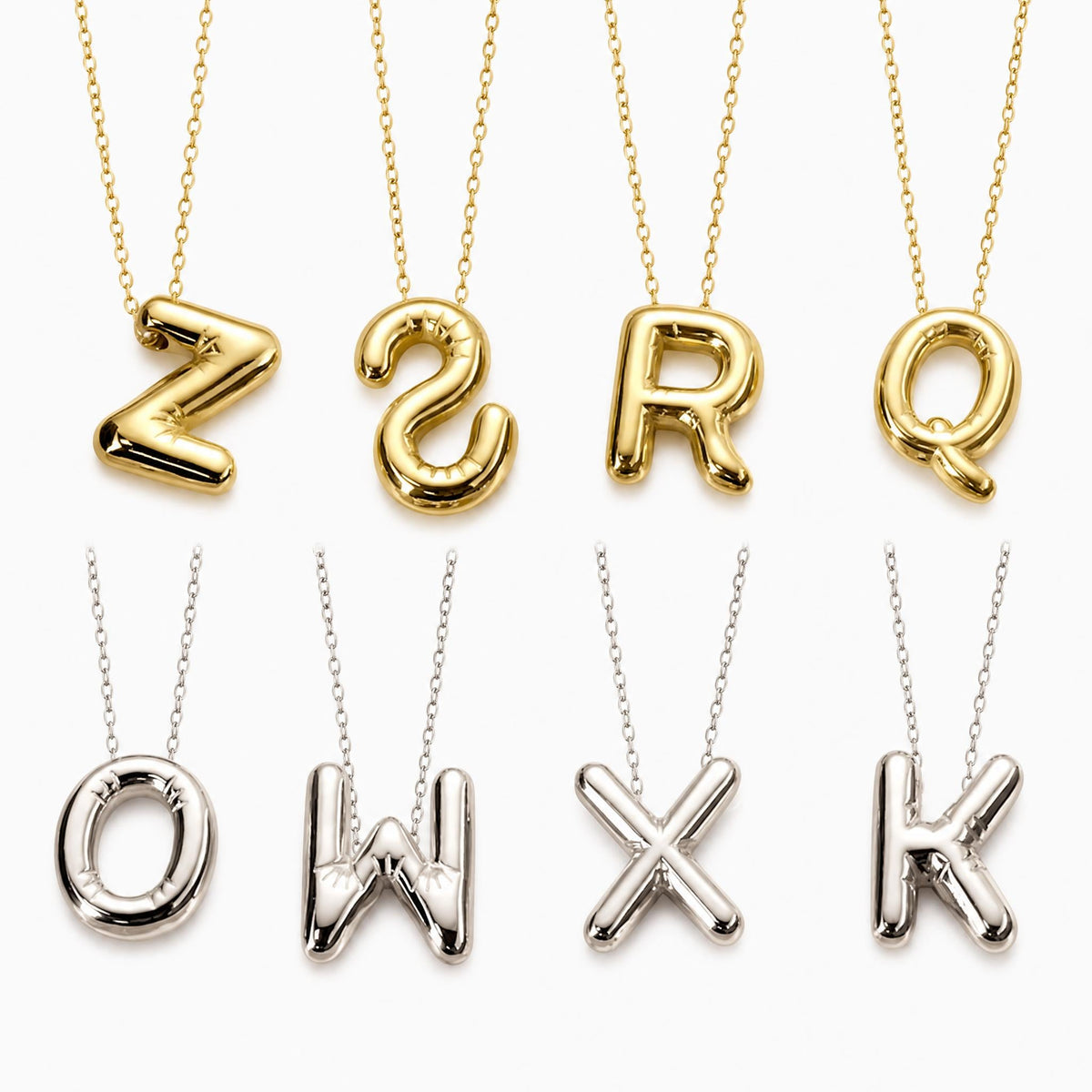 Bubble Initial Necklace