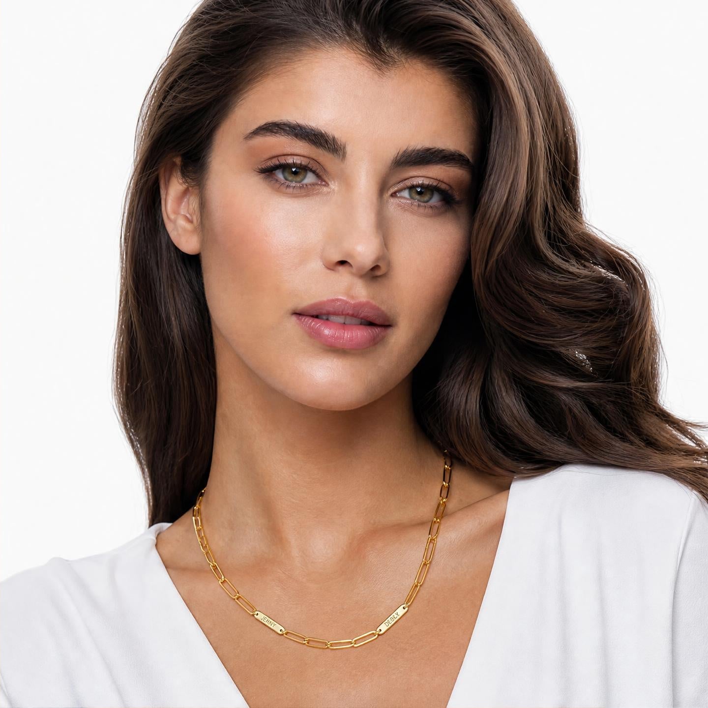 Personalized Necklace with Names on Charms