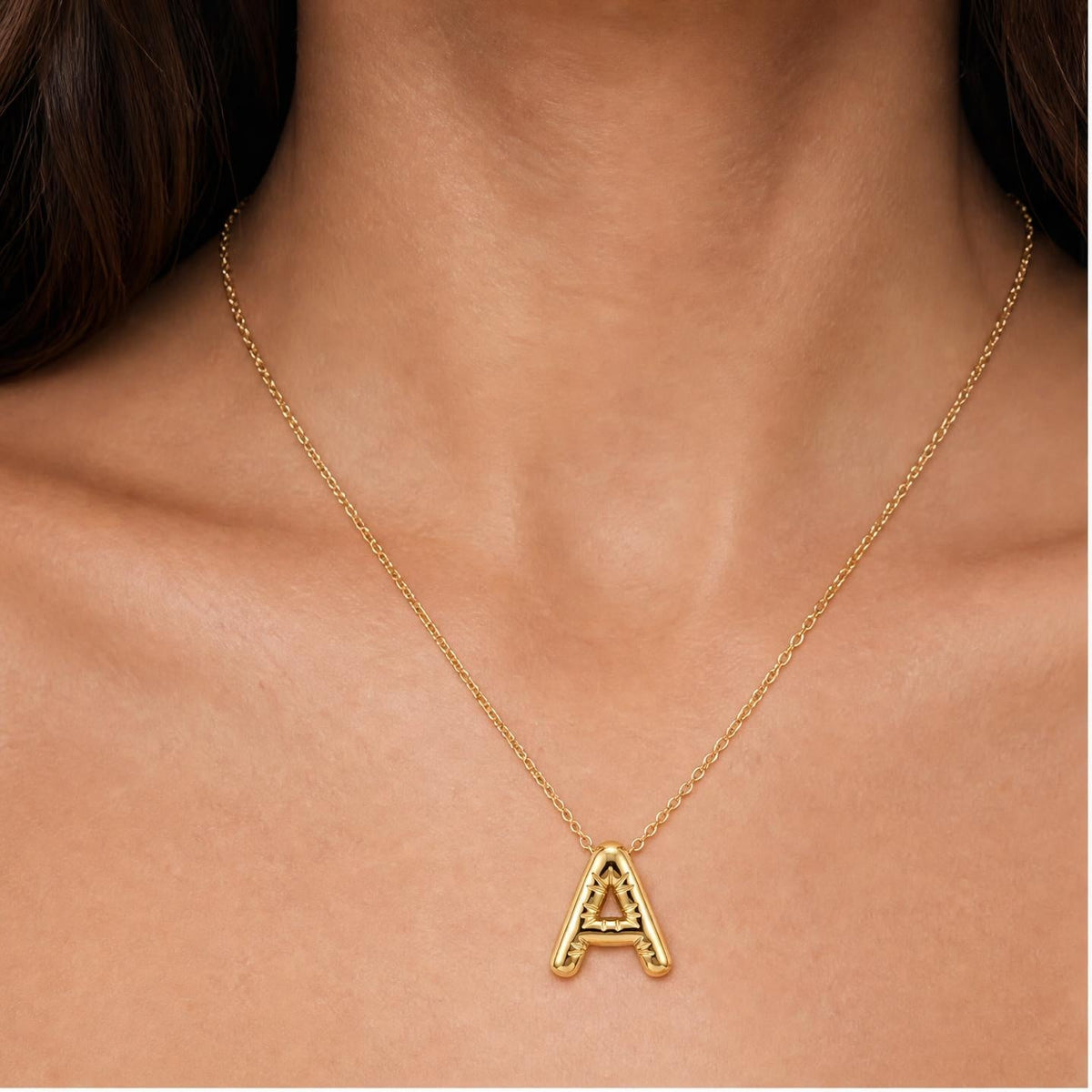 Bubble Initial Necklace