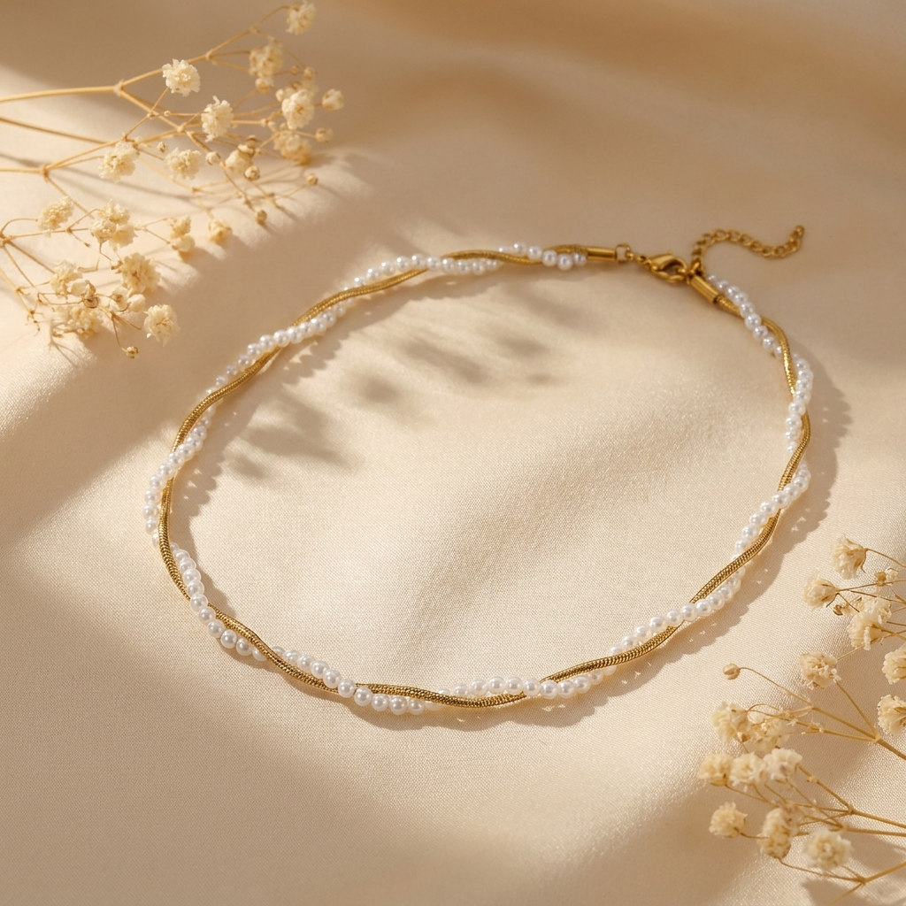 Gold infinity knot necklace