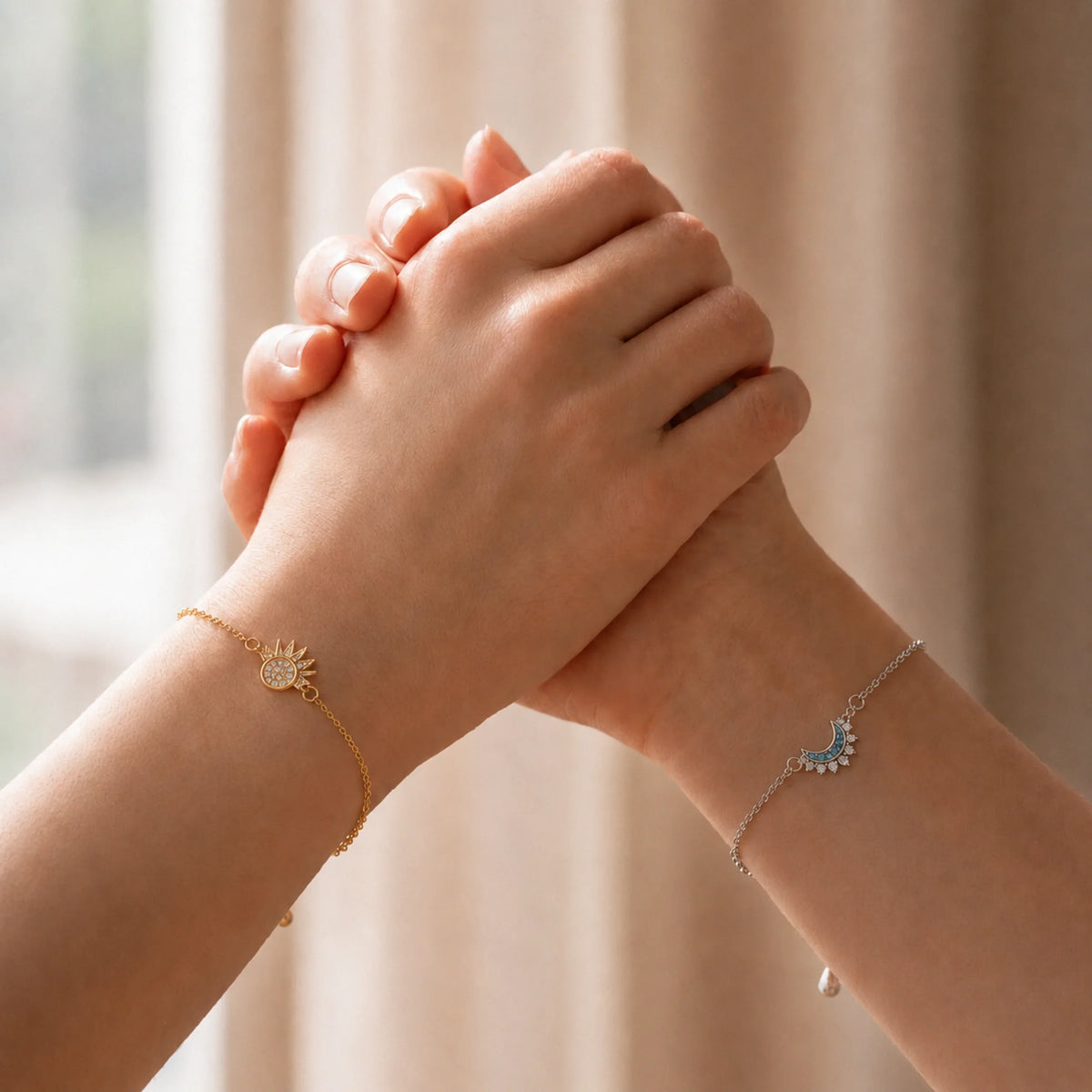 Sun and Moon Couple Bracelets – Set of 2 Pieces